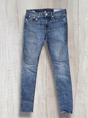 Rag & Bone Baxhill Skinny Jeans Women's 27 Mid Rise Stretch Made in USA Short Ti